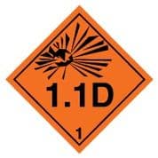 Hazard safety sign - Explosive 1.1D 016