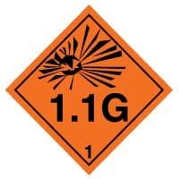 Hazard safety sign - Explosive 1.1G 018