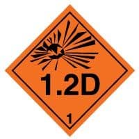 Hazard safety sign - Explosive 1.2D 020