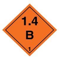 Hazard safety sign - Explosive 1.4B 025