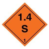 Hazard safety sign - Explosive 1.4S 027