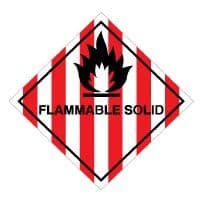 Hazard safety sign - Flammable Solid