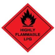Hazard safety sign - Highly Flammable LPG 042