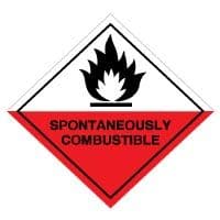 Hazard safety sign - Spontaneously 062