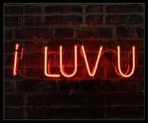 I LUV U Neon Sign