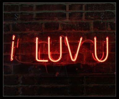 I LUV U Neon Sign