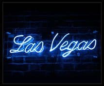 Las Vegas Blue Neon Sign