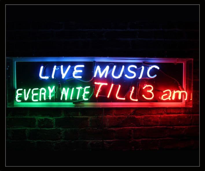 Live Music Every Nite Neon Sign