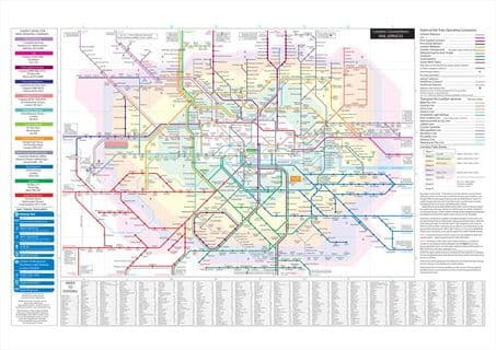 London Connections (Tube and Rail services) Digital Print