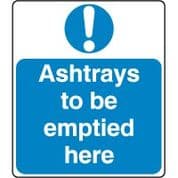 Mandatory Safety Sign - Ashtrays Be Emptied 032