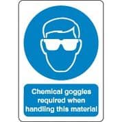 Mandatory Safety Sign - Chemical Goggles 035