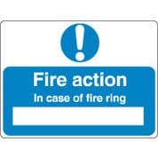 Mandatory Safety Sign - Fire Action In Case 050