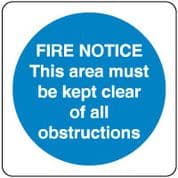 Mandatory Safety Sign - Fire Notice This 059