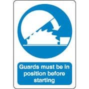 Mandatory Safety Sign - Guards In Position 071