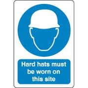 Mandatory Safety Sign - Hard Hats Must Be 075