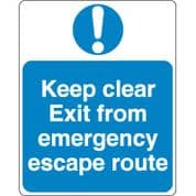 Mandatory Safety Sign - Keep Clear Exit 087