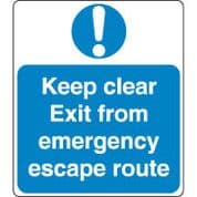 Mandatory Safety Sign - Keep Clear Exit 088
