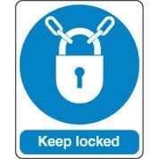 Mandatory Safety Sign - Keep Locked 091