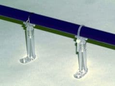 Neon Tube Support - Clear Plastic Spring Loaded