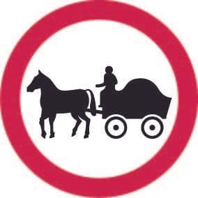 No Horse Drawn Vehicles