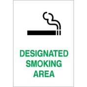 No Smoking safety sign - Designated 002