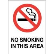No Smoking safety sign - No Smoking In This Area 014