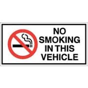 No Smoking safety sign - No Smoking In This Vehicle 015