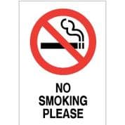 No Smoking safety sign - No Smoking Please 019
