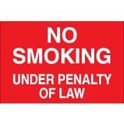 No Smoking safety sign - No Smoking Under 024