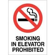 No Smoking safety sign - Smoking In Elevator 035