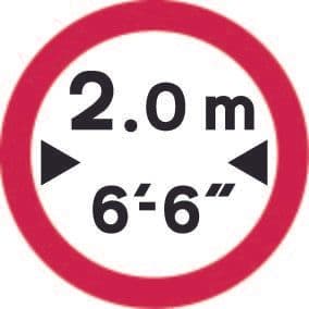 No Vehicles Over Width Shown II.