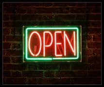 Open Neon Sign 3