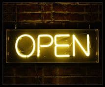 Open Neon Sign