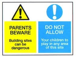 Parents Beware Do Not Allow Sign
