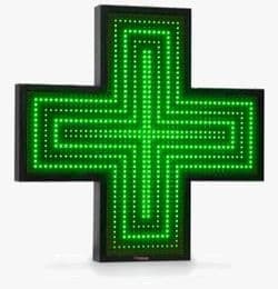 Pharmacy LED Cross Sign Monochromatic 1350