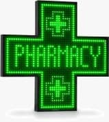 Pharmacy LED Cross Sign Monochromatic 900