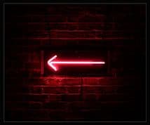 Pink Arrow Neon Sign