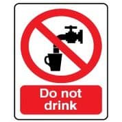 Prohibition safety sign - Do Not Drink 022
