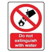 Prohibition safety sign - Do Not Extinguish 023