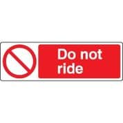 Prohibition safety sign - Do Not Ride 028