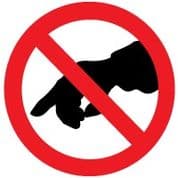 Prohibition safety sign - Do Not Touch 003