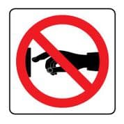Prohibition safety sign - Do Not Touch 187