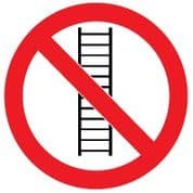 Prohibition safety sign - Do Not Use Ladder 004
