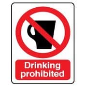 Prohibition safety sign - Drinking Prohibited 044