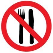 Prohibition safety sign - Eating Prohibited 006