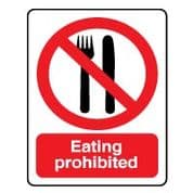 Prohibition safety sign - Eating Prohibited 045