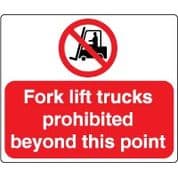 Prohibition safety sign - Fork Lift 048