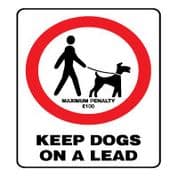 Prohibition safety sign - Keep Dogs On a Lead 161