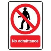 Prohibition safety sign - No Admittance 056