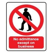Prohibition safety sign - No Admittance 060